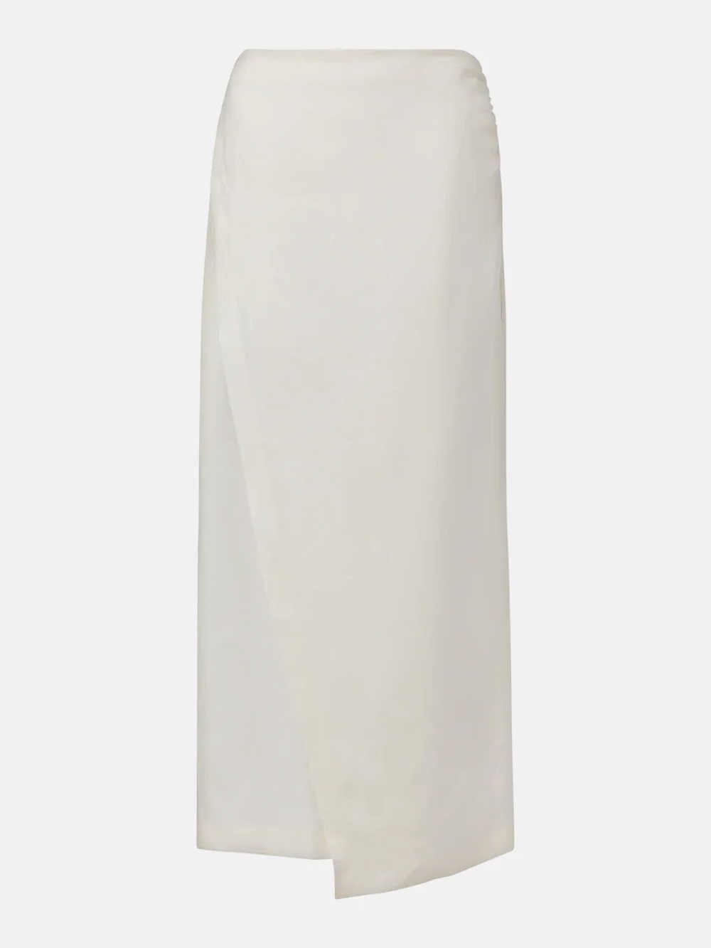 Alice Ivory Asymmetric Wrap Maxi Skirt